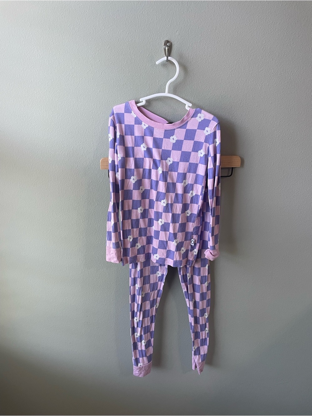 Dreamyzzz Bamboo Purple Checkered Long Sleeve and Pants Pajama Set *PLAY*